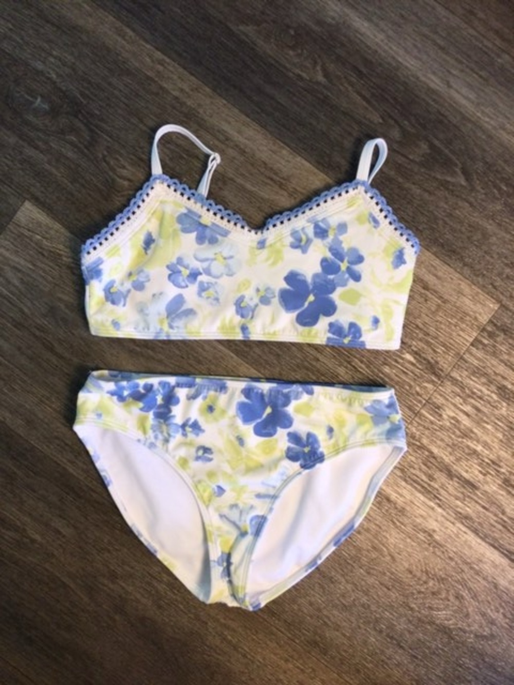 abercrombie kids Blue and Yellow Floral Bikini Bottoms